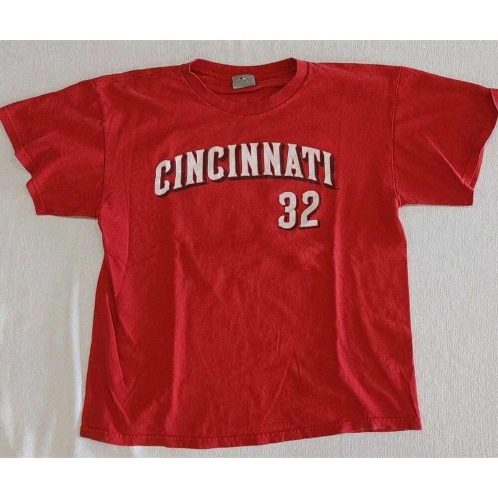 Cincinnati Reds T-Shirt Bruce #32 Unisex Size Medium Short Sleeve MLB